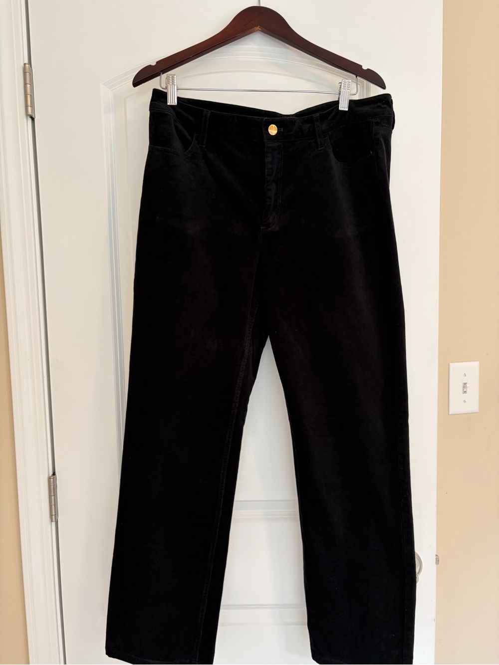 Jones New York Black Straight-Leg Corduroy Pants